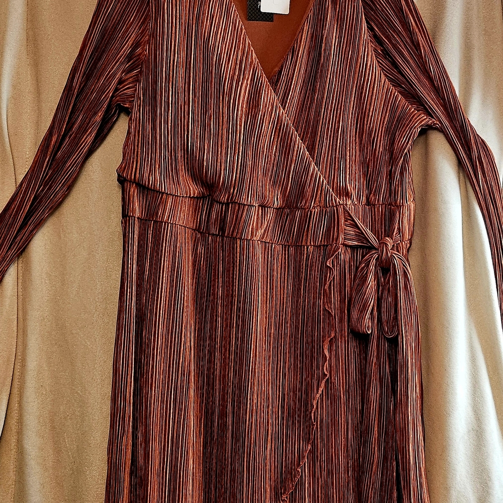 City Chic Multicolor Striped Wrap Dress